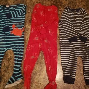 Boys footed zip up sleepers